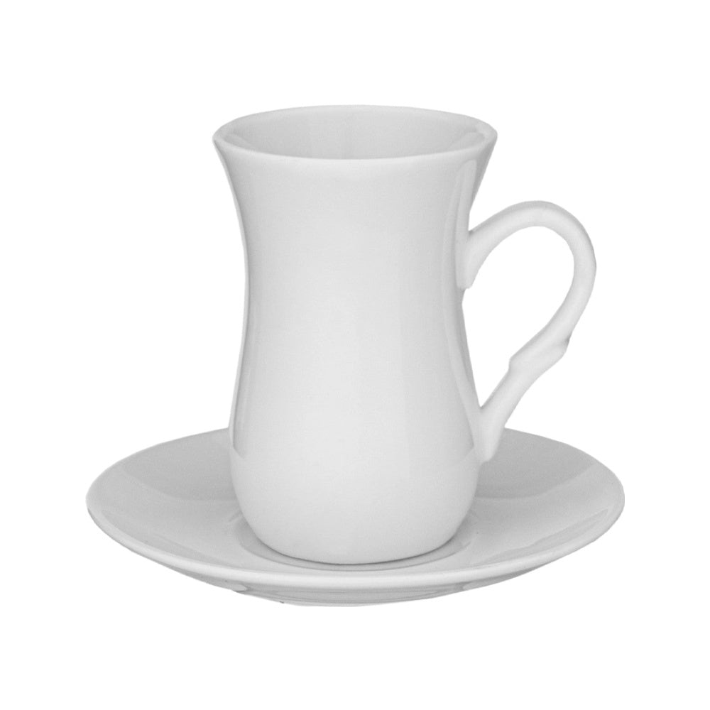 Wilmax Teetassen mit Untertassen 6er Set Porzellan WL-993087/6C