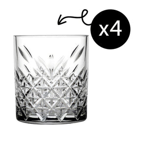 Pasabahce Timeless Klassisches Whiskygläser - 4er Set, 205 ml